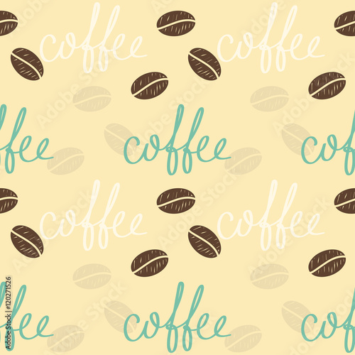 Coffee theme. Doodle handmade sketch background.