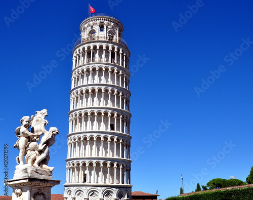 Pisa - Schiefer Turm von Pisa - das wohl bekannteste geneigte Gebäude der Welt photo