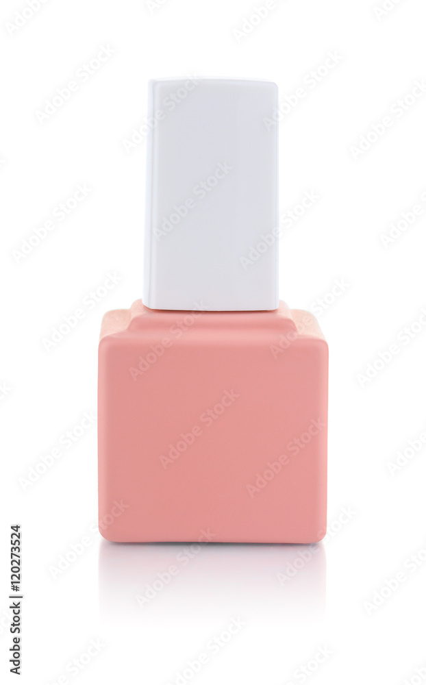 Single pink nail polish bottle Single pink nail polish bottle