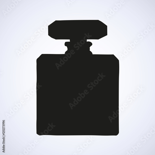 Bottle of perfume. Vector drawing