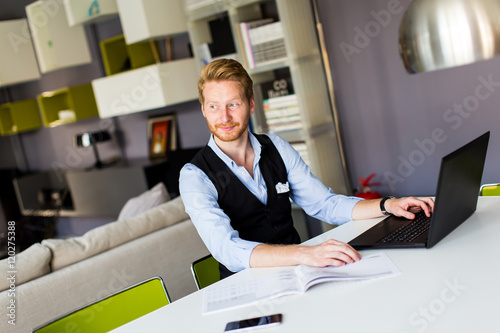 Young man in the office