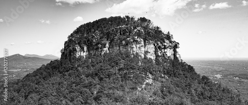 Pilot Mountain State Park in Black and White