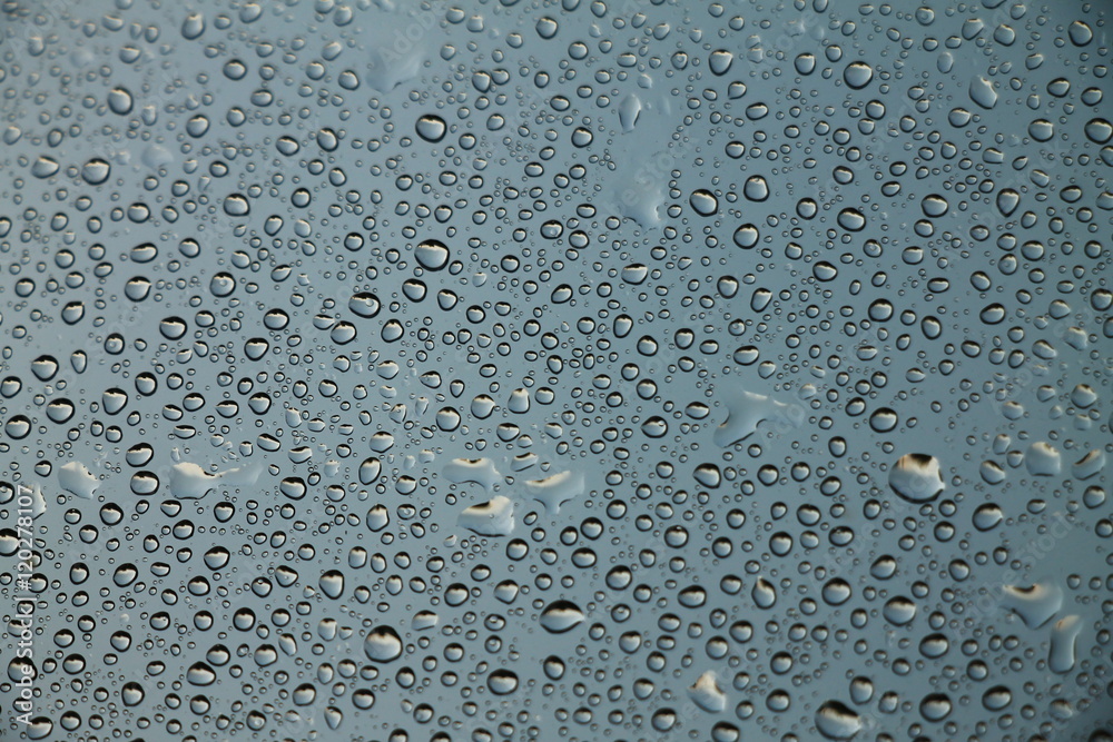 Rain drops on window , rainy day