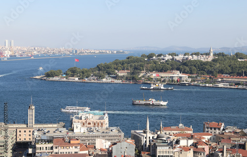 Karakoy and Topkapi Palace in Istanbul City © EvrenKalinbacak