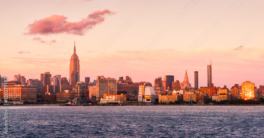 NYC sunset panorama
