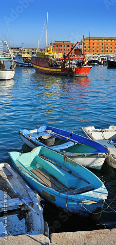 Fishing boats in Santa Margherita port, Liguria, Italy