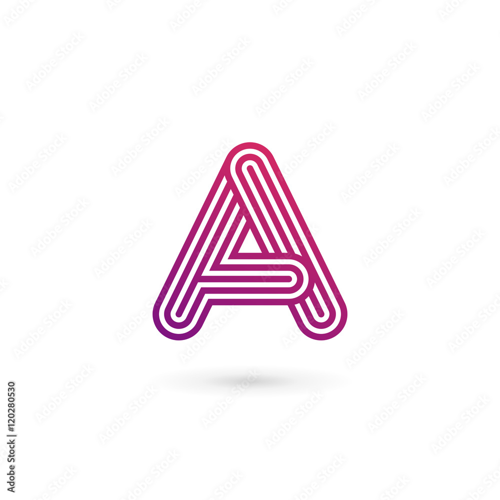 Letter A logo icon design template elements