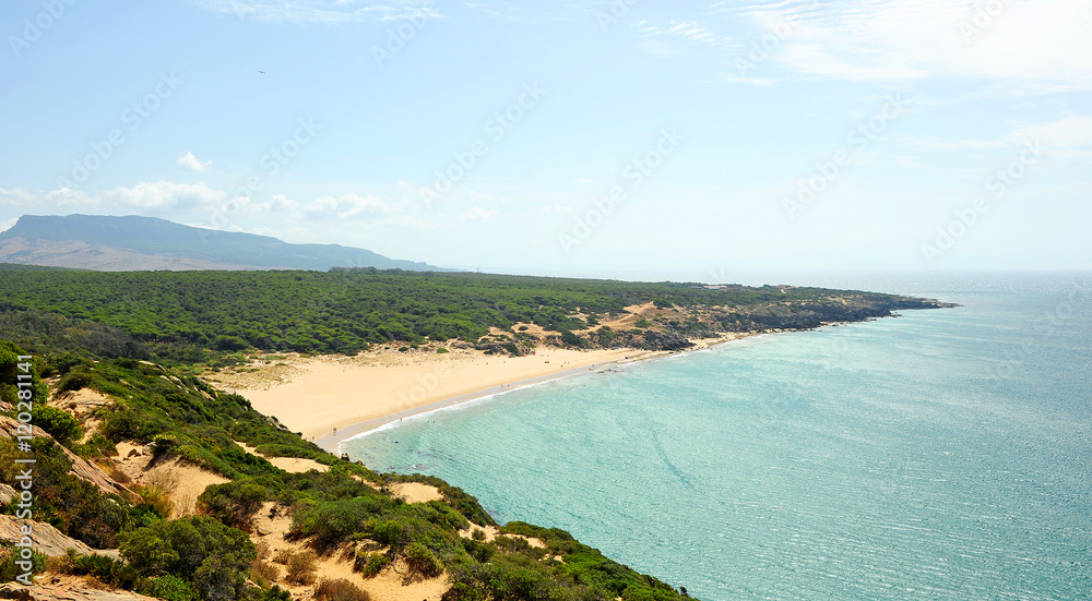 Playa del Cañuelo cerca de Zahara de los Atunes, playas de Cádiz, España