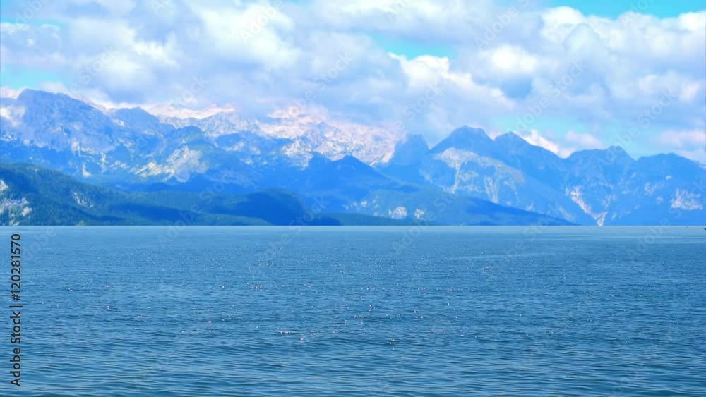 Nature blue background. Beautiful landscape, lake or sea view at mountains background. Nature blue background. Beautiful landscape, lake or sea view at mountains background.