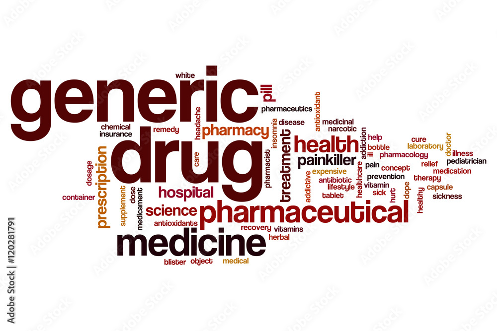 Generic drug word cloud Generic drug word cloud