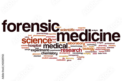Forensic medicine word cloud