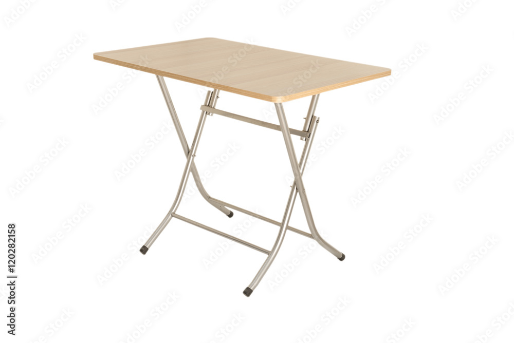 Folding table isolated on white background