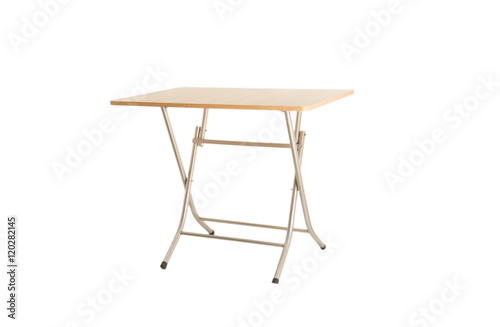 Folding table isolated on white background