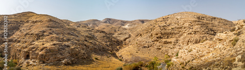 Wadi Qelt or Nahal Prat, in Judaean Desert, Israel