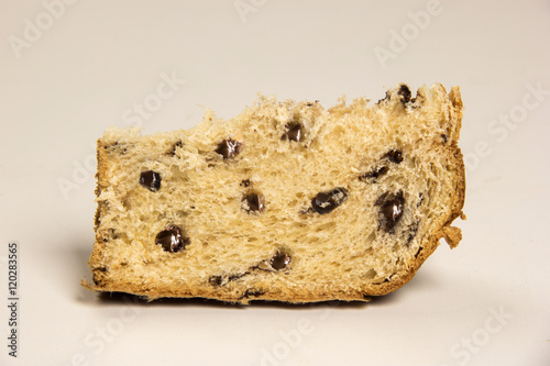 Sweet panettone Chocolate, typical Italian dessert for Christmas