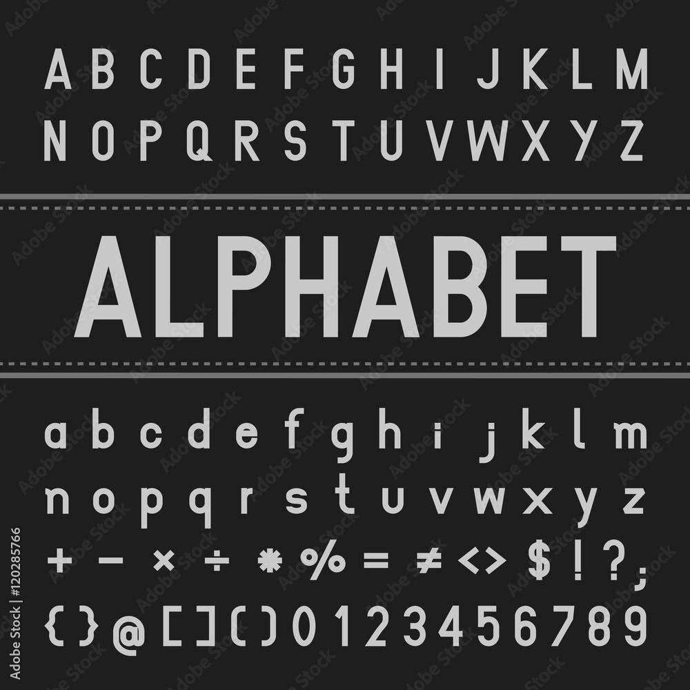 Create Alphabet Vector Font Design white font on a black background Create Alphabet Vector Font Design white font on a black background