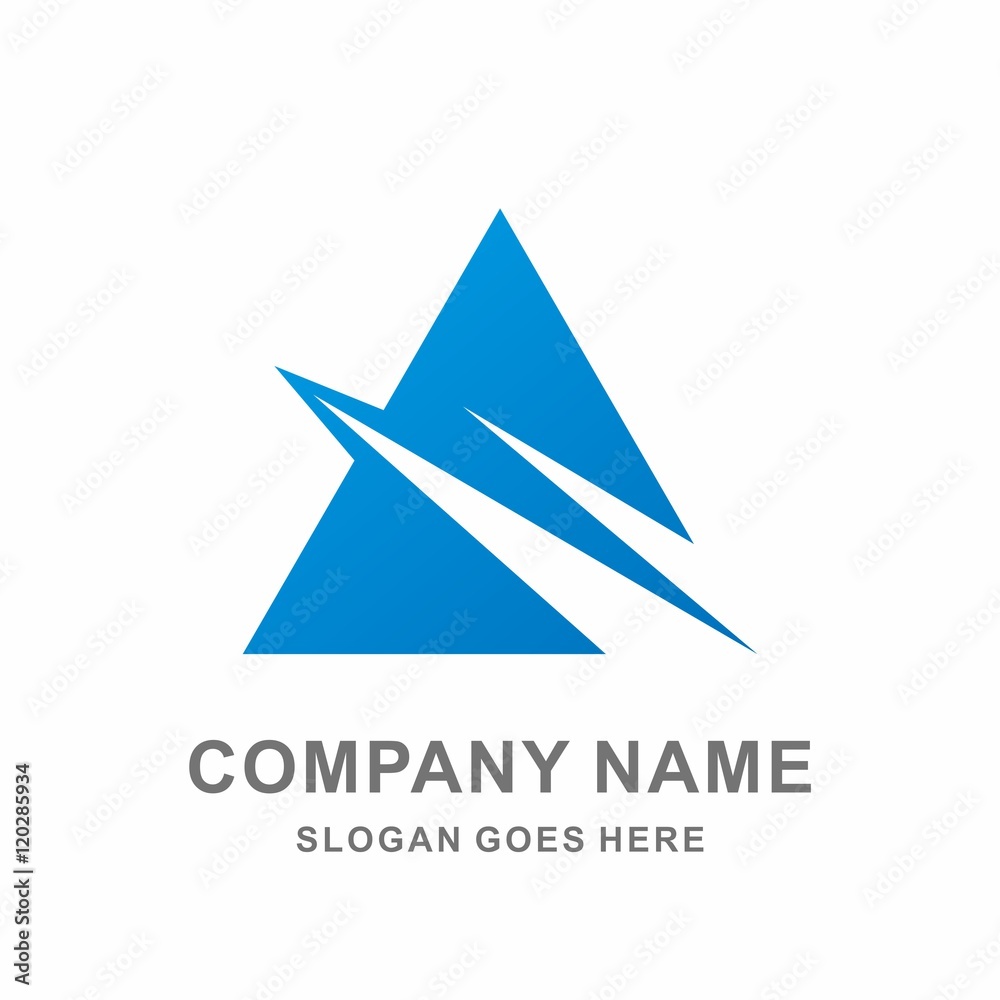 Mountain Shape Geometric Triangle Arrow Vector Logo Design Template Mountain Shape Geometric Triangle Arrow Vector Logo Design Template