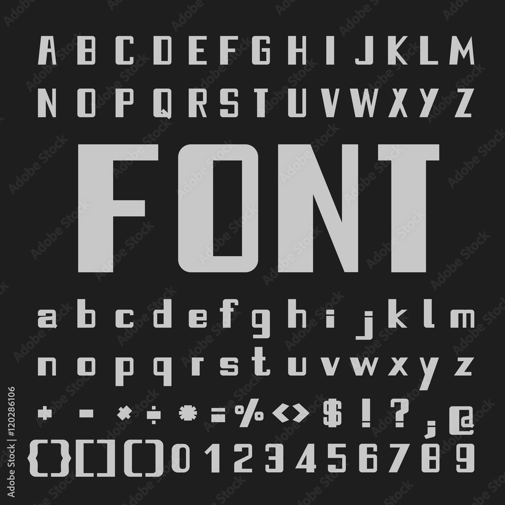 Create Alphabet Vector Font Design white font on a black background Create Alphabet Vector Font Design white font on a black background