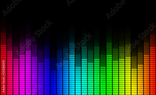 Colorful bars symbol of sound equalizer