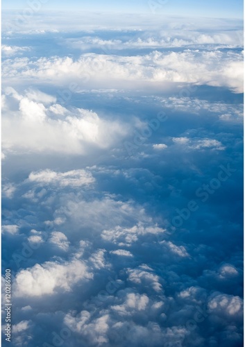 clouds. view from the window of an airplane flying in the clouds. different types of clouds with a height of 10 000 km