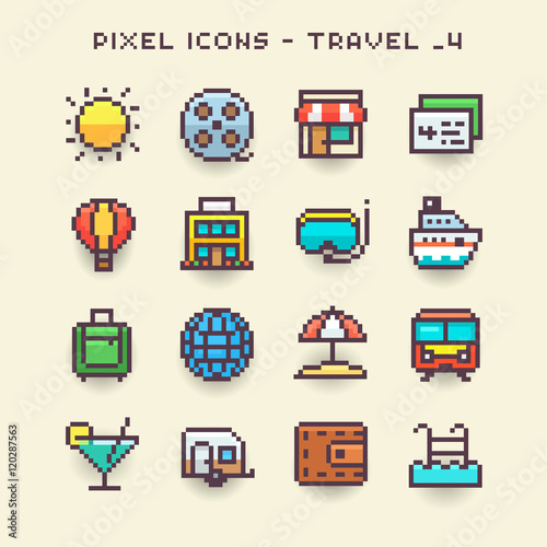Pixel icons-travel 4