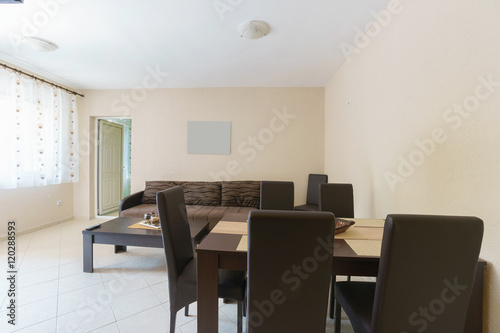 Interior of a living room in a guest house