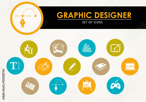 ICONS vector set - graphic designer
