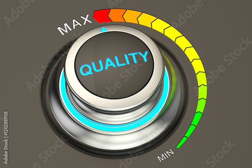 quality concept, highest level of quality. 3D rendering