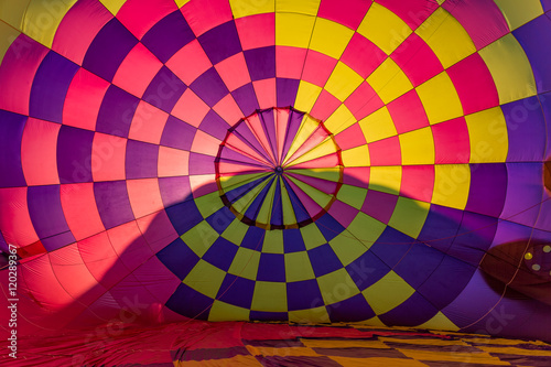 Hot air balloon from inside