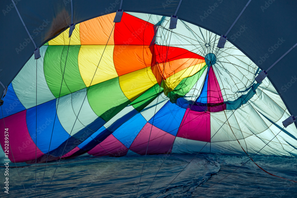 Fototapeta premium Hot air balloon from inside