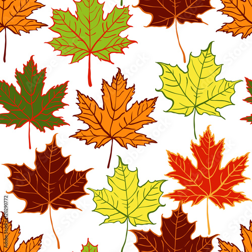 autumn leaf seamless pattern