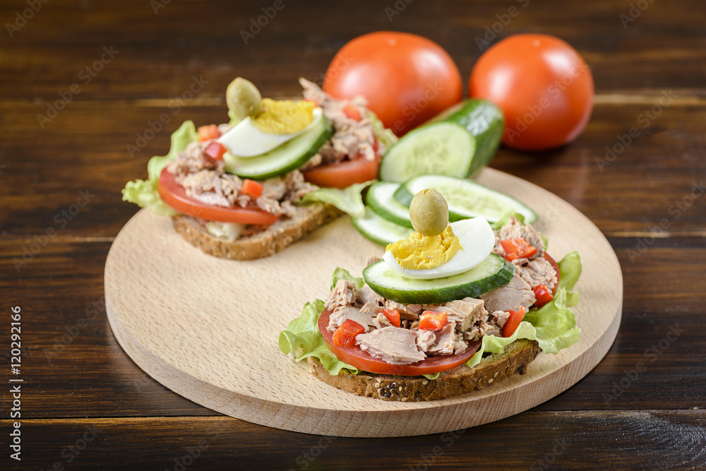 sandwich with tuna and tomato sandwich with tuna and tomato