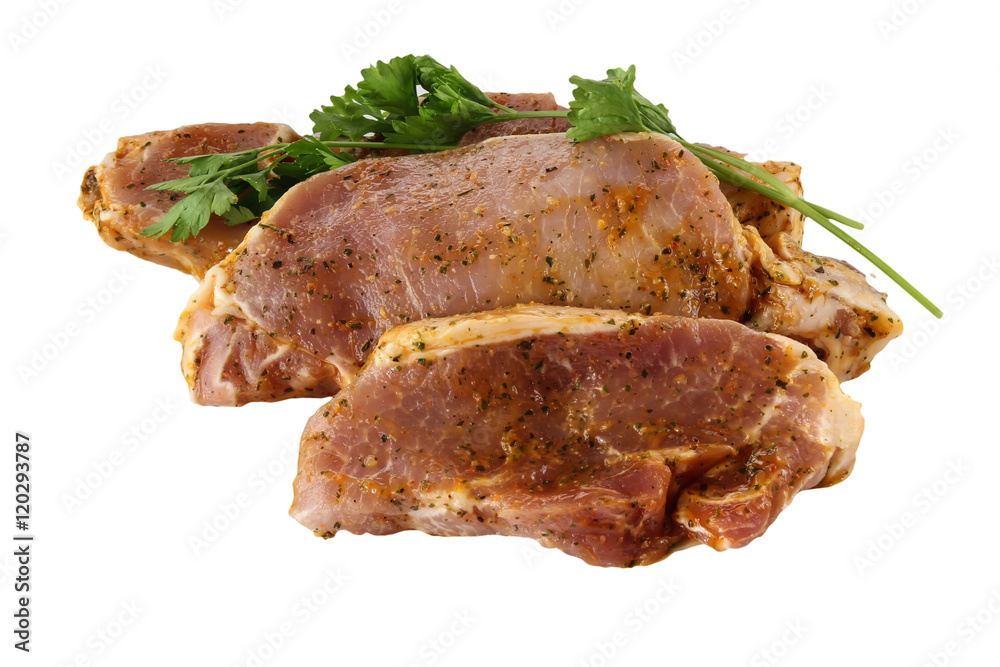 Meat for barbecue with spices Meat for barbecue with spices