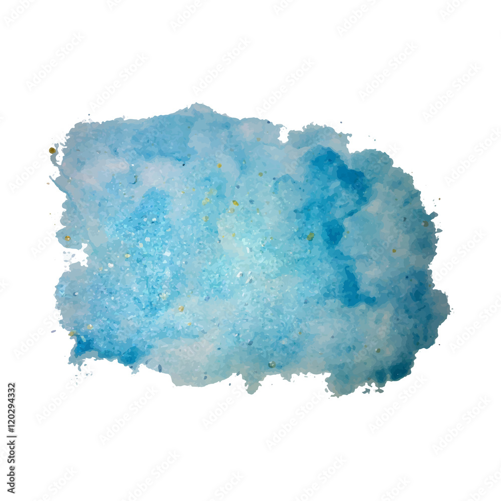 Hand painted abstract watercolor background with shiny effect