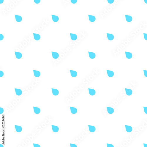 Rain doodle flat pattern seamless, isolated on white background. Downpour, rain weather rainfall. Natural effect with rain. Rain cartoon style
