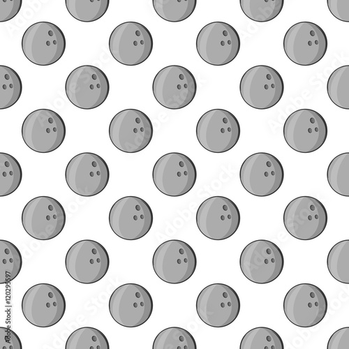 Bowling balls seamless pattern on white background. Sport design vector illustration