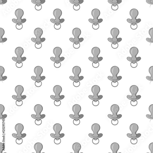 Fototapeta Naklejka Na Ścianę i Meble -  Baby nipple seamless pattern on white background. Toy design vector illustration