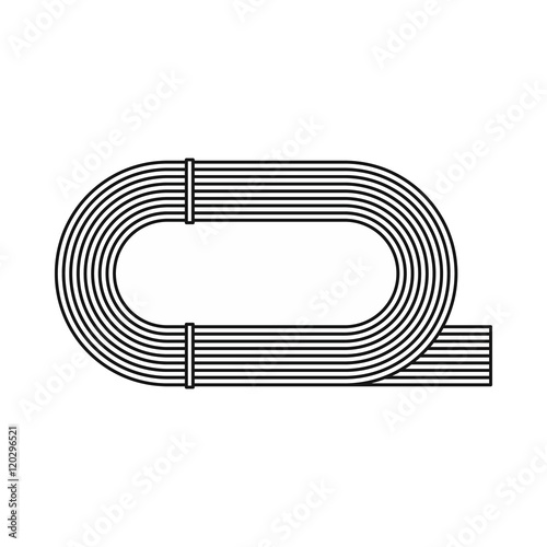Athletic stadium icon in outline style on a white background vector illustration