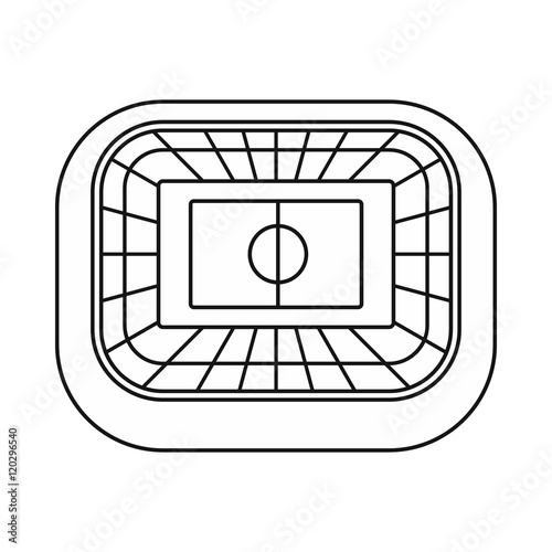 Stadium top view icon in outline style on a white background vector illustration