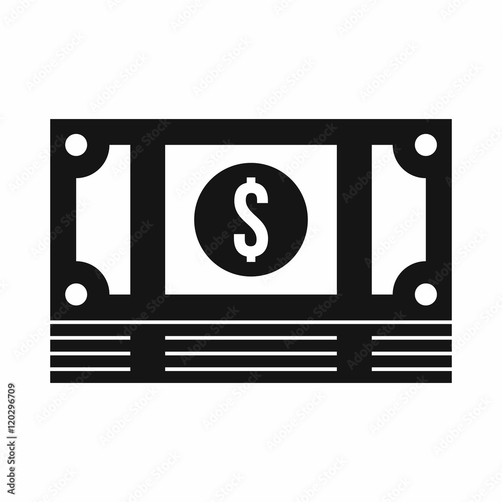 Stack of money icon in simple style on a white background vector illustration Stack of money icon in simple style on a white background vector illustration