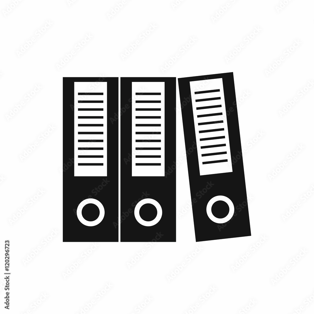 Office folders icon in simple style on a white background vector illustration Office folders icon in simple style on a white background vector illustration