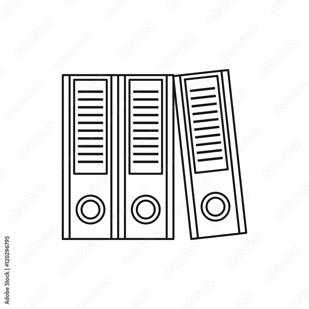 Office folders icon in outline style on a white background vector illustration Office folders icon in outline style on a white background vector illustration