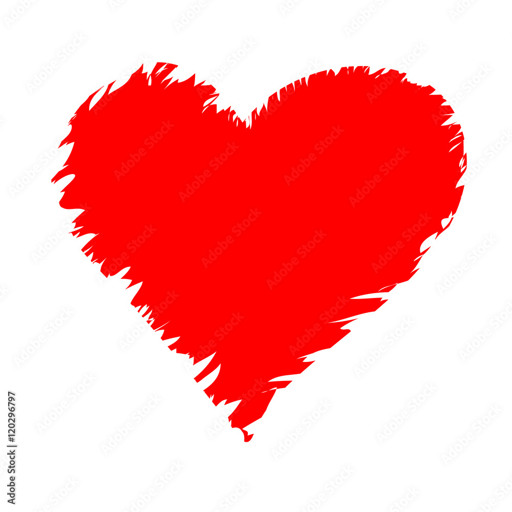 Red torn heart. Vector illustration Red torn heart. Vector illustration