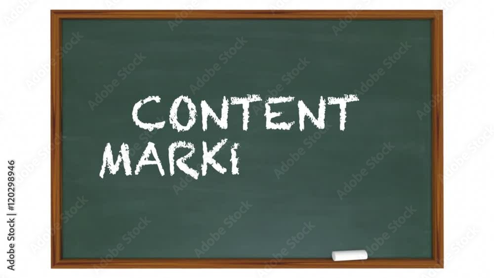 Content Marketing Chalk Board Words Learning 3d Animation Content Marketing Chalk Board Words Learning 3d Animation