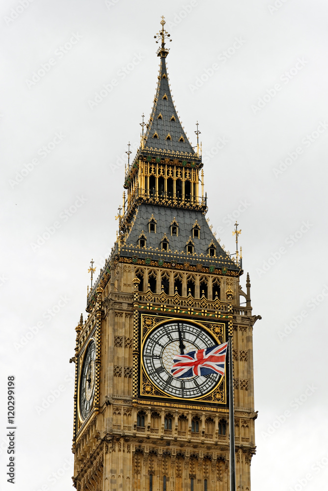 Detail of the Clock Tower Big Ben, Palace of Westminster, London, England. UK. Detail of the Clock Tower Big Ben, Palace of Westminster, London, England. UK.