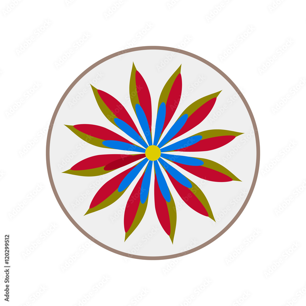 Flat style flower vector icon Flat style flower vector icon