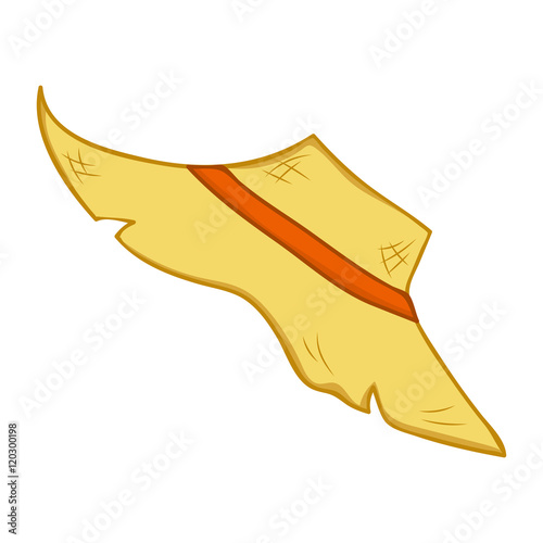 straw hat isolated illustration