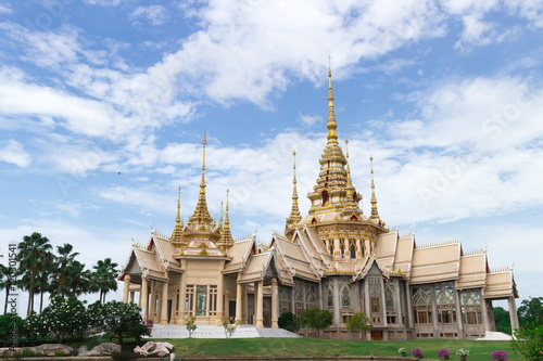 Wat Luang Pho To,Sikhio, Korat , Nakhon Ratchasima thai temple blue sky