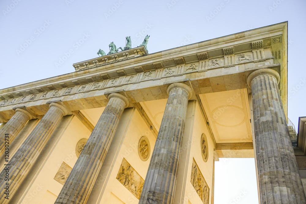 Fototapeta premium Famous Brandenburg Gate in Berlin called Brandenburger Tor