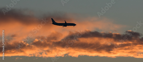 Early morning aircraft arrivals at Amsterdam, The Netherlands. photo